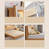 Premium Natural Rubber Wood Pine Bed Frame - Sturdy & Stylish Design hmak-237