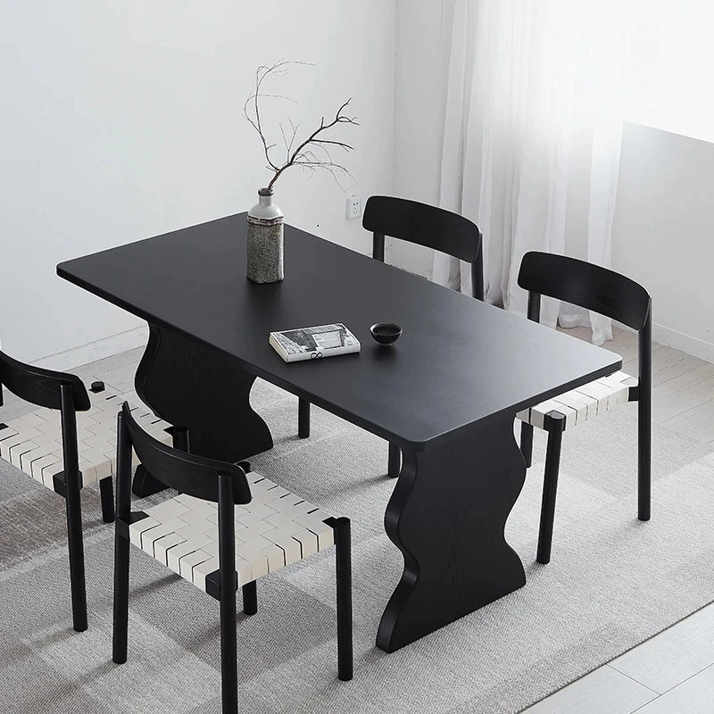 Stylish Ash Wood Dining Table - Modern Design for Elegant Home Interiors hmr-4789