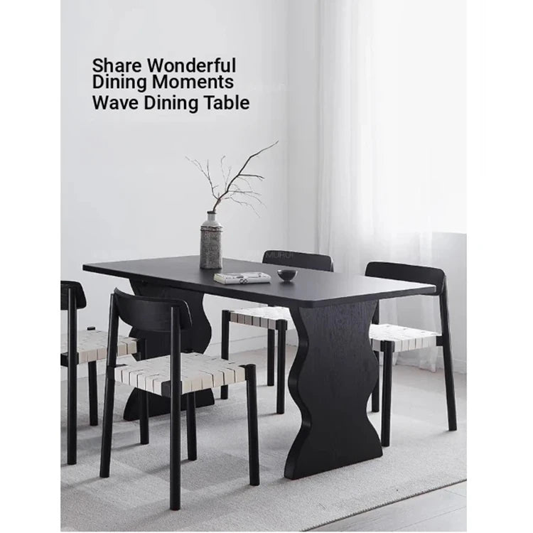 Stylish Ash Wood Dining Table - Modern Design for Elegant Home Interiors hmr-4789