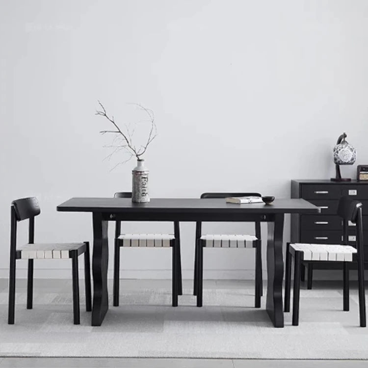 Stylish Ash Wood Dining Table - Modern Design for Elegant Home Interiors hmr-4789