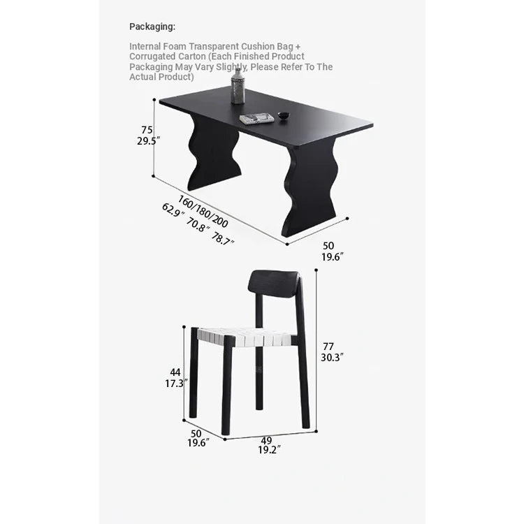 Stylish Ash Wood Dining Table - Modern Design for Elegant Home Interiors hmr-4789