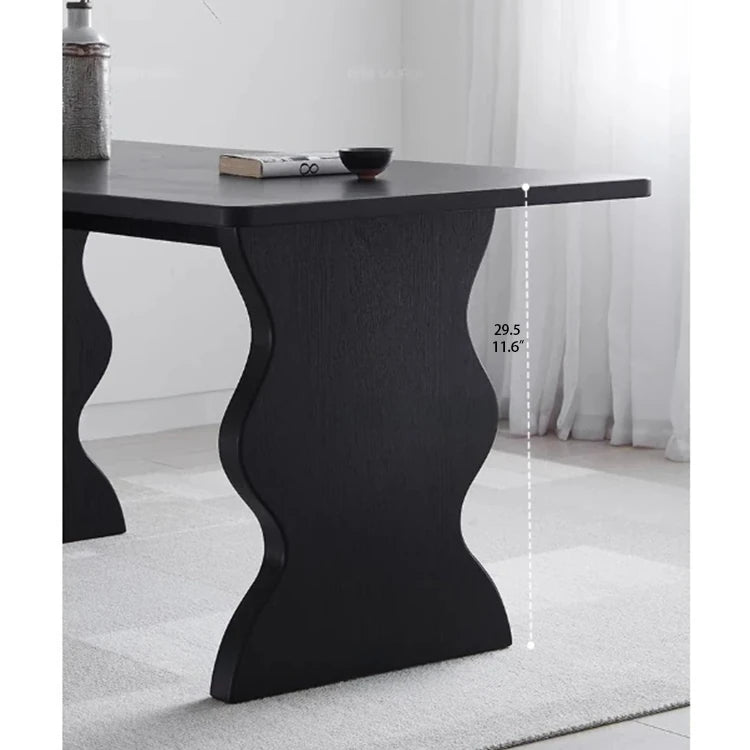 Stylish Ash Wood Dining Table - Modern Design for Elegant Home Interiors hmr-4789