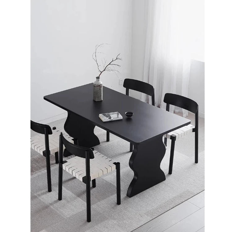 Stylish Ash Wood Dining Table - Modern Design for Elegant Home Interiors hmr-4789