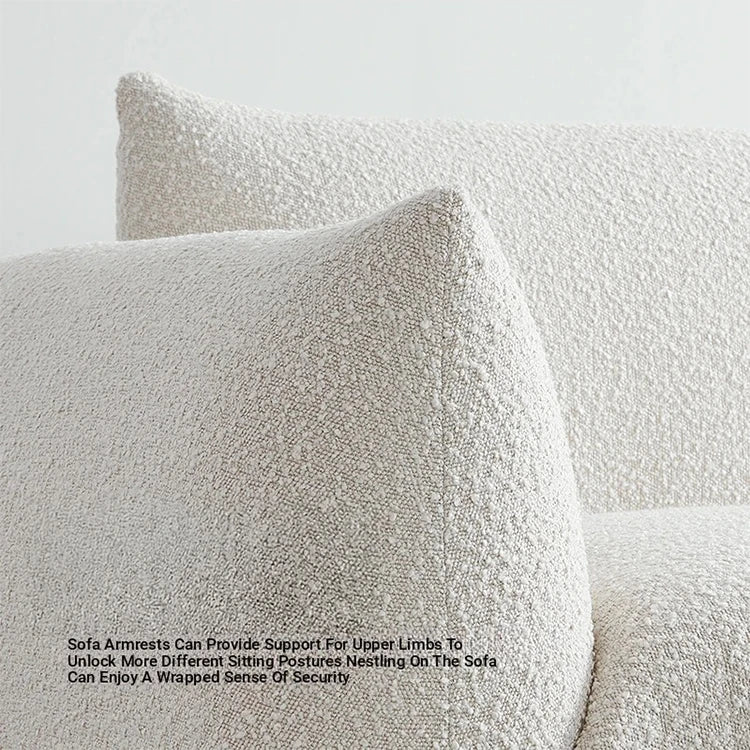 Stylish Pine Sofa with Plush Comfort - Modern White Upholstered Couch for Living Room hmr-4790
