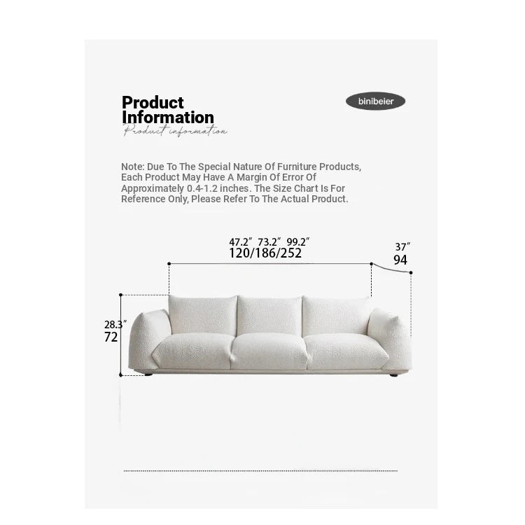 Stylish Pine Sofa with Plush Comfort - Modern White Upholstered Couch for Living Room hmr-4790