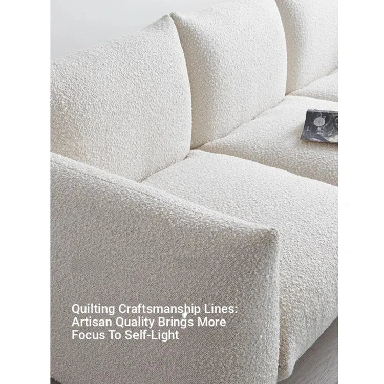 Stylish Pine Sofa with Plush Comfort - Modern White Upholstered Couch for Living Room hmr-4790