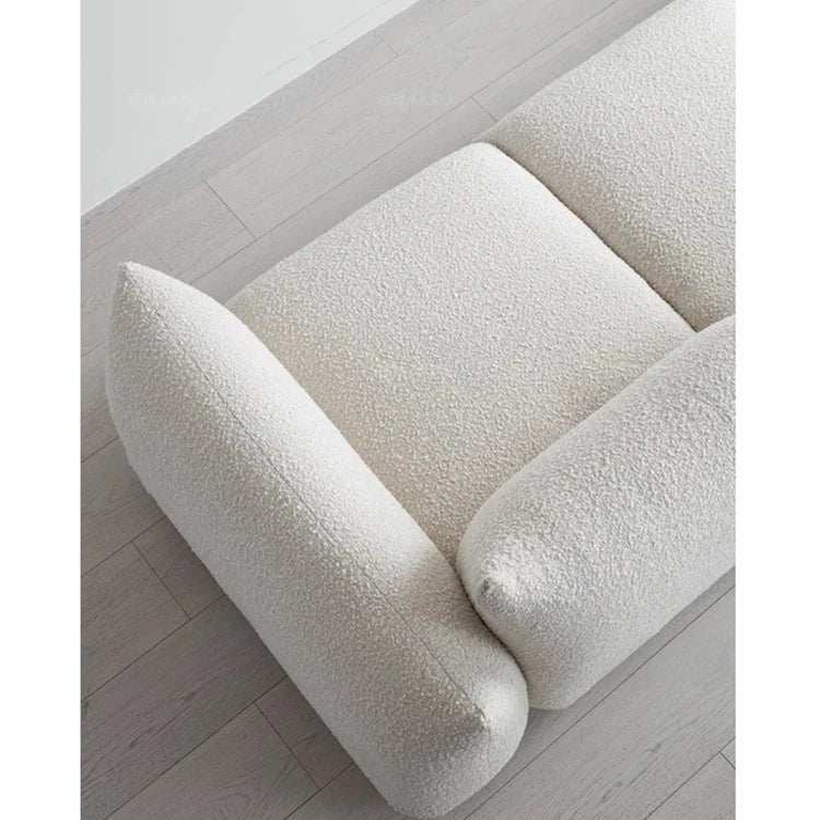 Stylish Pine Sofa with Plush Comfort - Modern White Upholstered Couch for Living Room hmr-4790