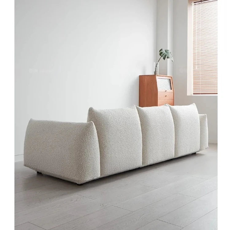 Stylish Pine Sofa with Plush Comfort - Modern White Upholstered Couch for Living Room hmr-4790