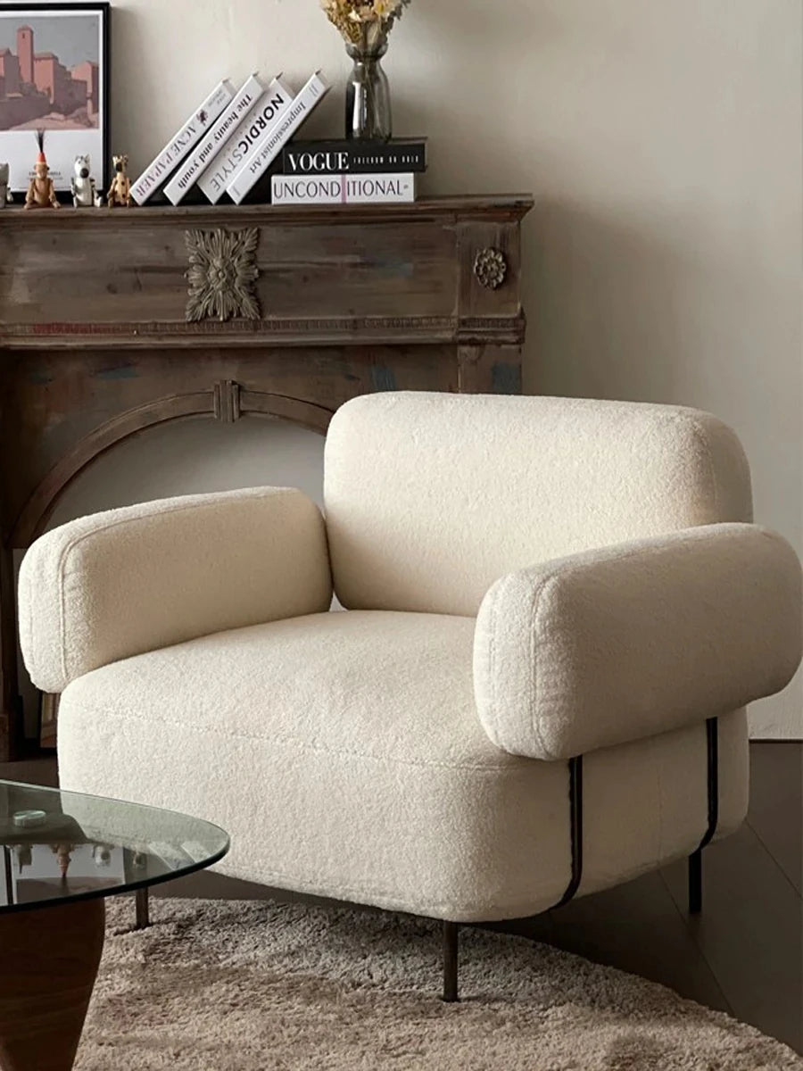 Stylish Stainless Steel Accent Chair with Plush Upholstery for Modern Living Spaces hmr-4791