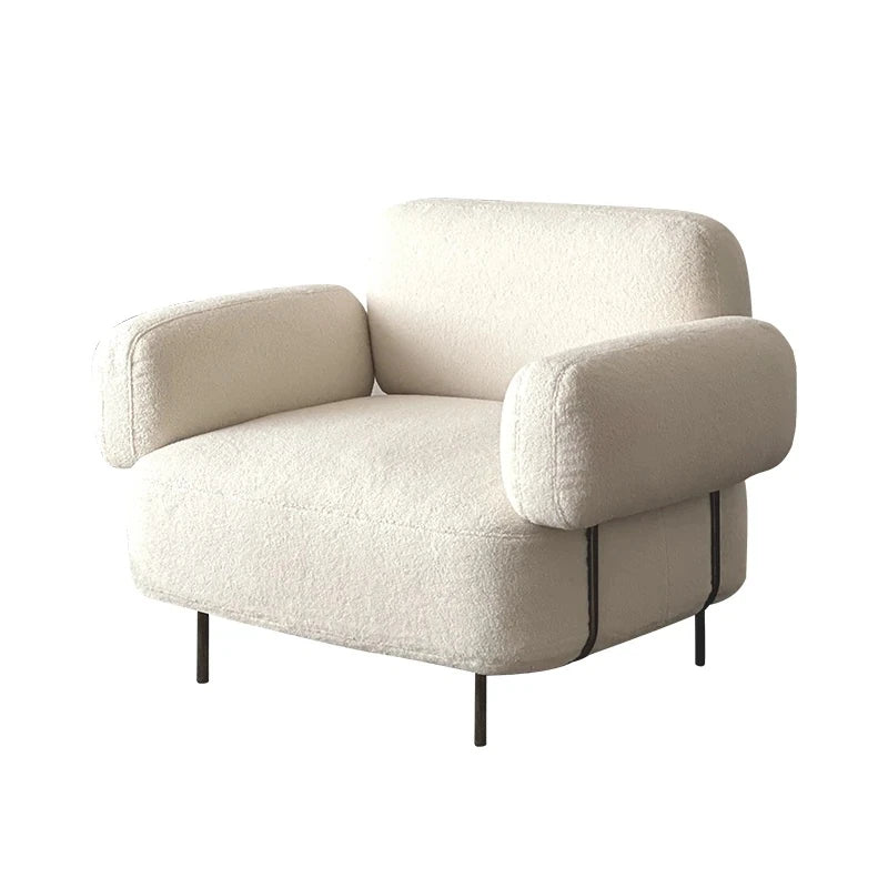 Stylish Stainless Steel Accent Chair with Plush Upholstery for Modern Living Spaces hmr-4791
