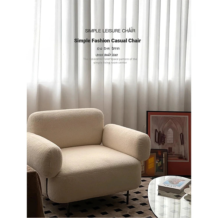 Stylish Stainless Steel Accent Chair with Plush Upholstery for Modern Living Spaces hmr-4791
