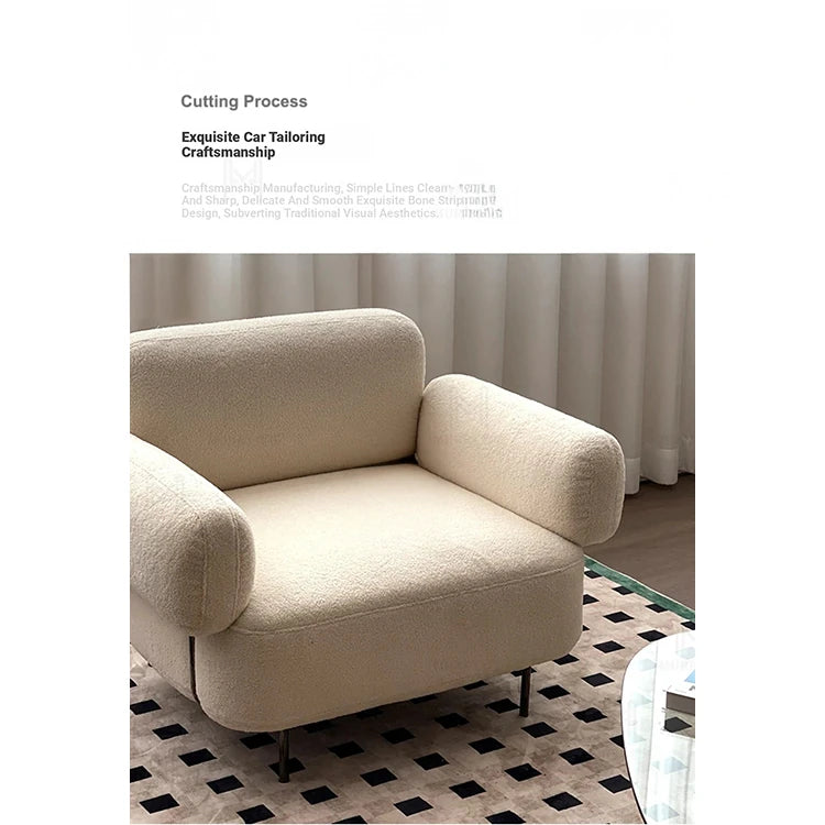 Stylish Stainless Steel Accent Chair with Plush Upholstery for Modern Living Spaces hmr-4791