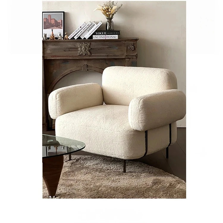 Stylish Stainless Steel Accent Chair with Plush Upholstery for Modern Living Spaces hmr-4791