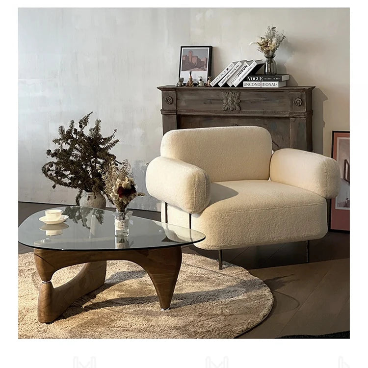 Stylish Stainless Steel Accent Chair with Plush Upholstery for Modern Living Spaces hmr-4791