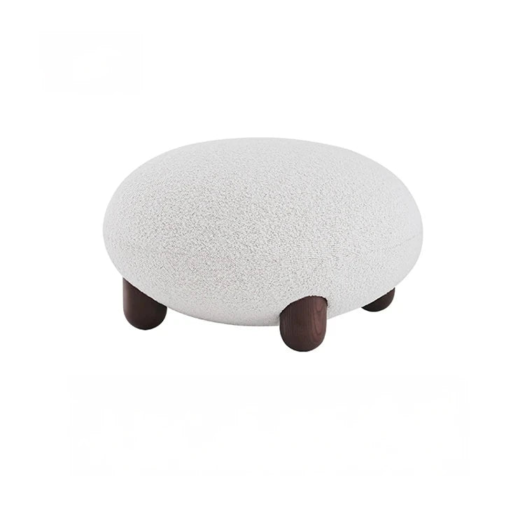 Cozy Ash Wood Chair with Faux Lambswool Upholstery – Modern Accent Seating for Stylish Living Spaces hmr-4793