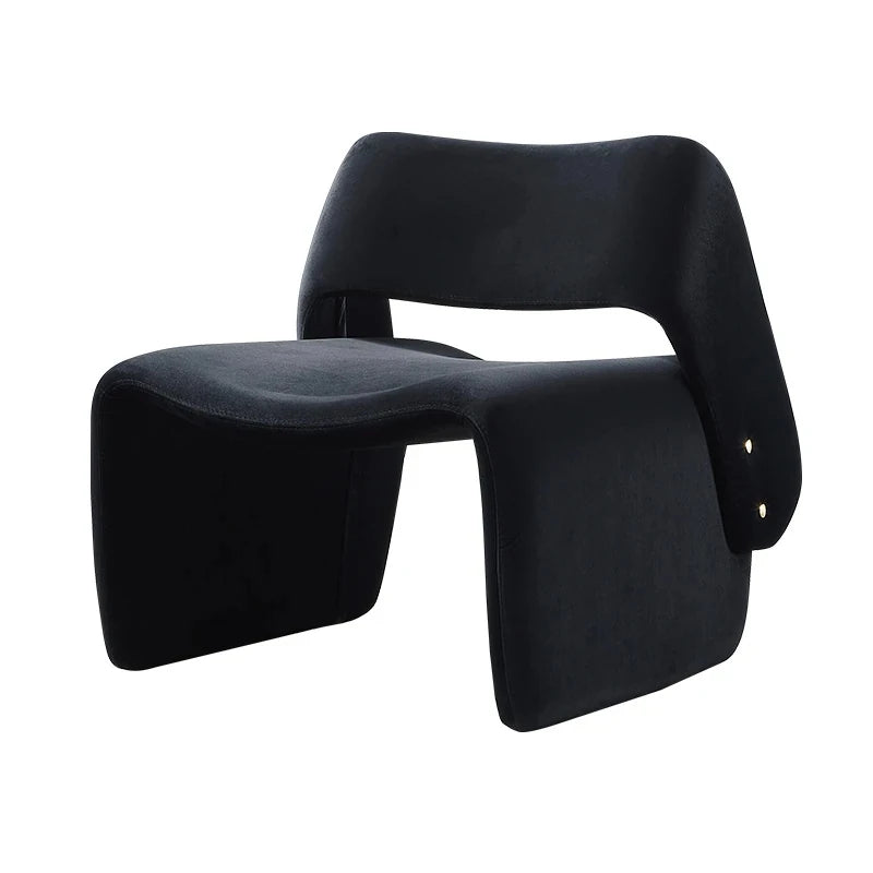 Stylish Black Pine Lounge Chair – Modern Design for Home Décor hmr-4798