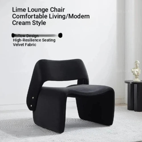 Stylish Black Pine Lounge Chair – Modern Design for Home Décor hmr-4798