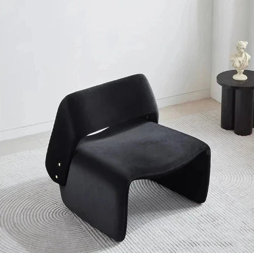 Stylish Black Pine Lounge Chair – Modern Design for Home Décor hmr-4798