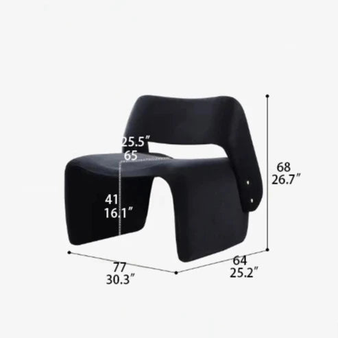Stylish Black Pine Lounge Chair – Modern Design for Home Décor hmr-4798