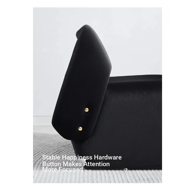 Stylish Black Pine Lounge Chair – Modern Design for Home Décor hmr-4798