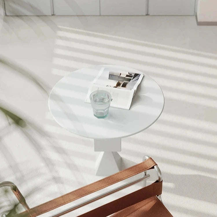 Stylish Oak Density Board Coffee Table - Modern Round Design for Living Room Elegance hmr-4799