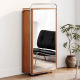 Elegant Ash Wood and Glass Cabinet with Stainless Steel Accents - Modern Home Storage Solution hmr-4800