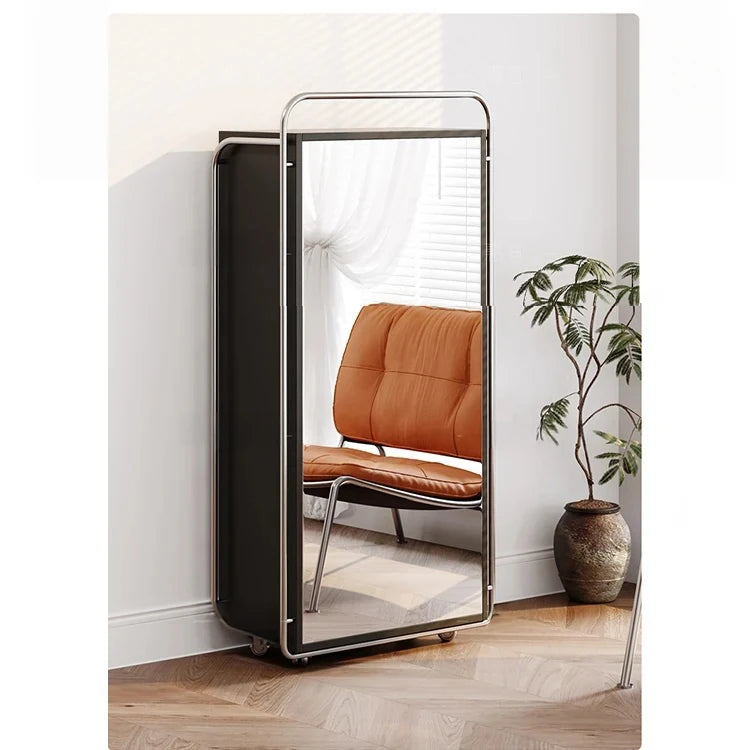 Elegant Ash Wood and Glass Cabinet with Stainless Steel Accents - Modern Home Storage Solution hmr-4800
