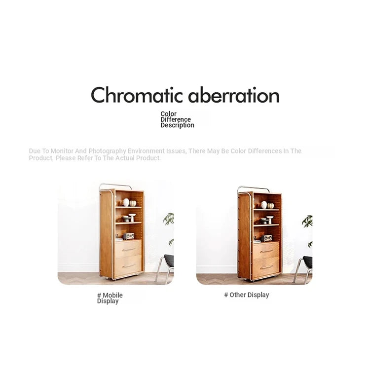 Elegant Ash Wood and Glass Cabinet with Stainless Steel Accents - Modern Home Storage Solution hmr-4800