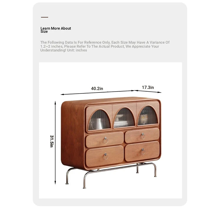 Chic Ash Wood Cabinet with Stainless Steel Frame and Glass Doors - Sleek Storage Solution for Modern Homes hmr-4802