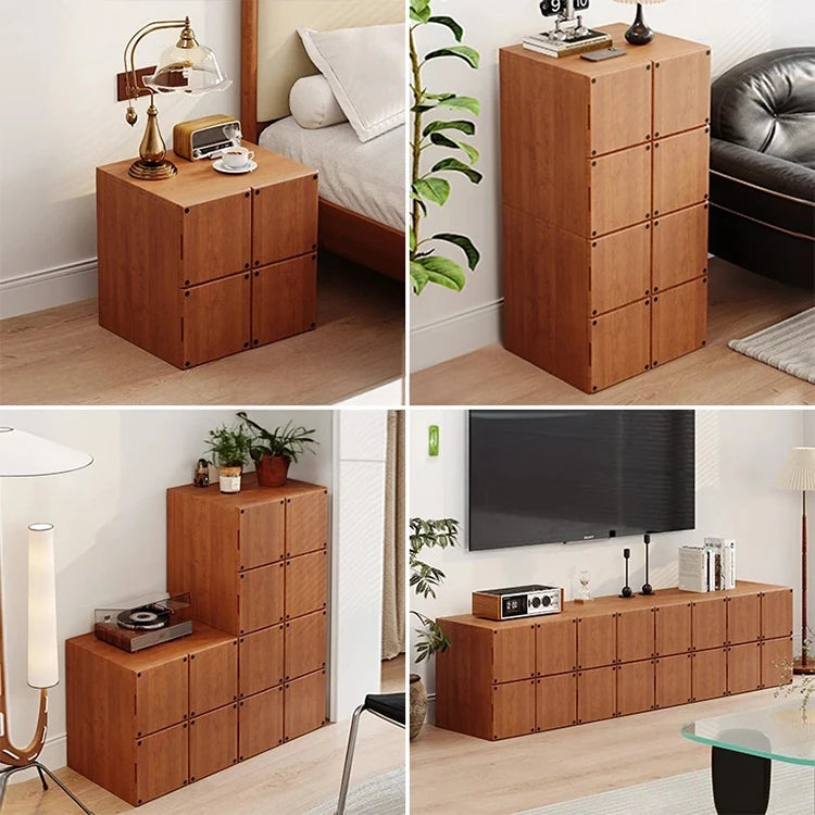 Stylish Ash Wood Bedside Cupboard - Modern Storage Solution for Your Home hmr-4803