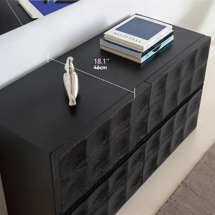 Modern Ash Wood Cabinet with 3D Texture – Stylish Storage hms-4052