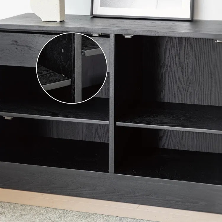 Modern Ash Wood Cabinet with 3D Texture – Stylish Storage hms-4052