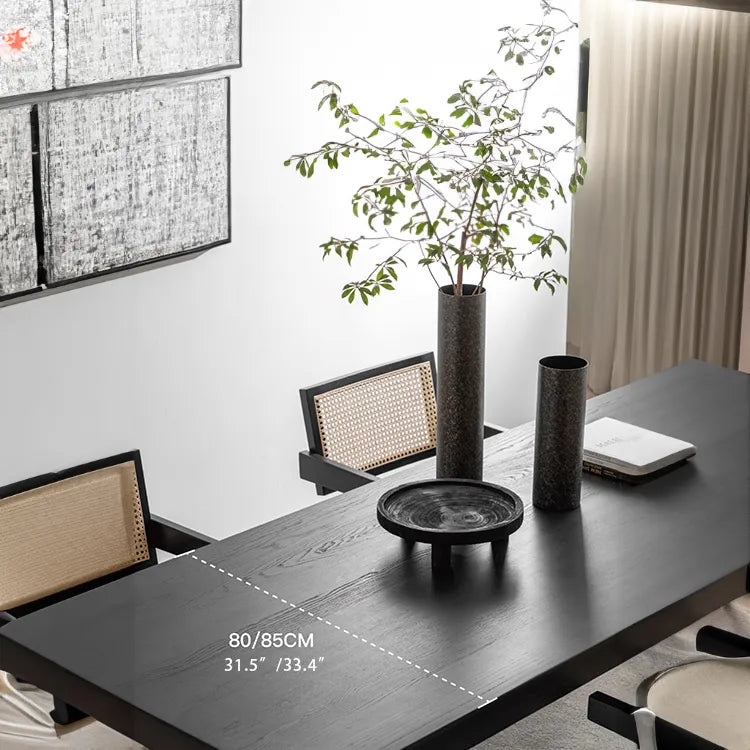 Modern Ash Wood Dining Table Set - Sleek & Stylish Design hms-4054