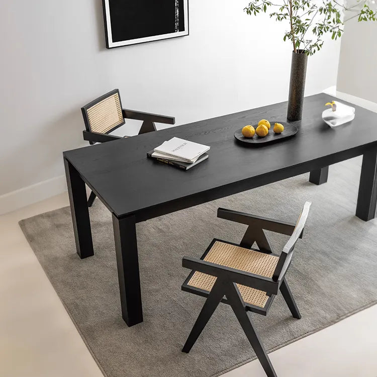 Modern Ash Wood Dining Table Set - Sleek & Stylish Design hms-4054