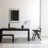Modern Ash Wood Dining Table Set - Sleek & Stylish Design hms-4054