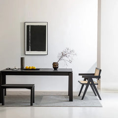Modern Ash Wood Dining Table Set - Sleek & Stylish Design hms-4054