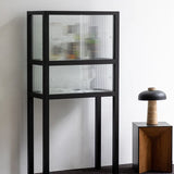 Ash Wood Display Cabinet with Glass Doors - Modern Storage hms-4060