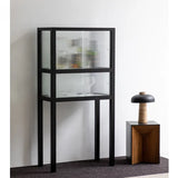 Ash Wood Display Cabinet with Glass Doors - Modern Storage hms-4060