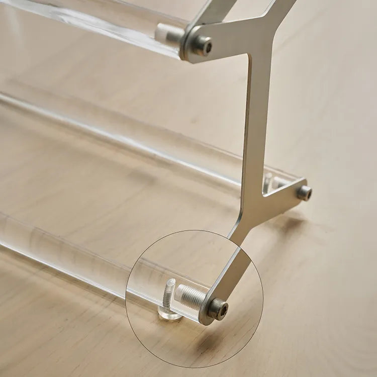 Acrylic & Aluminum Shoes Storage Rack - Stylish Space-Saving Design hms-4061