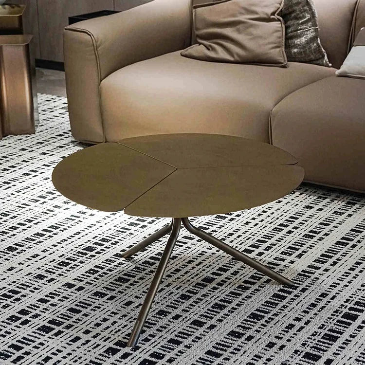 Stylish Stainless Steel Coffee Table - Modern Design with Elegant Finish for Living Room Decor hmsf-4665