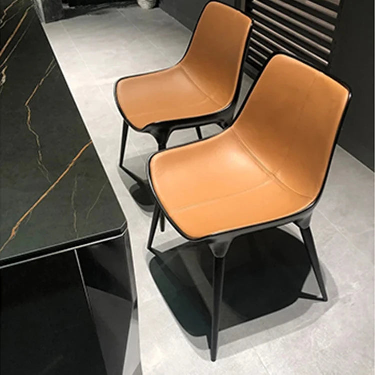 Stylish GFRP & PU Leather Dining Chair - Modern Design for Elegant Spaces hmsf-4666