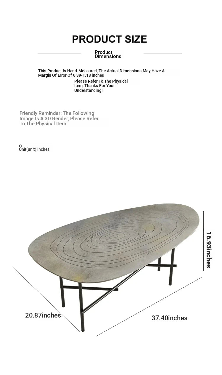 Stylish Sintered Stone Stainless Coffee Table Set – Modern Design with Artful Touch for Living Room Decor hmsf-4667