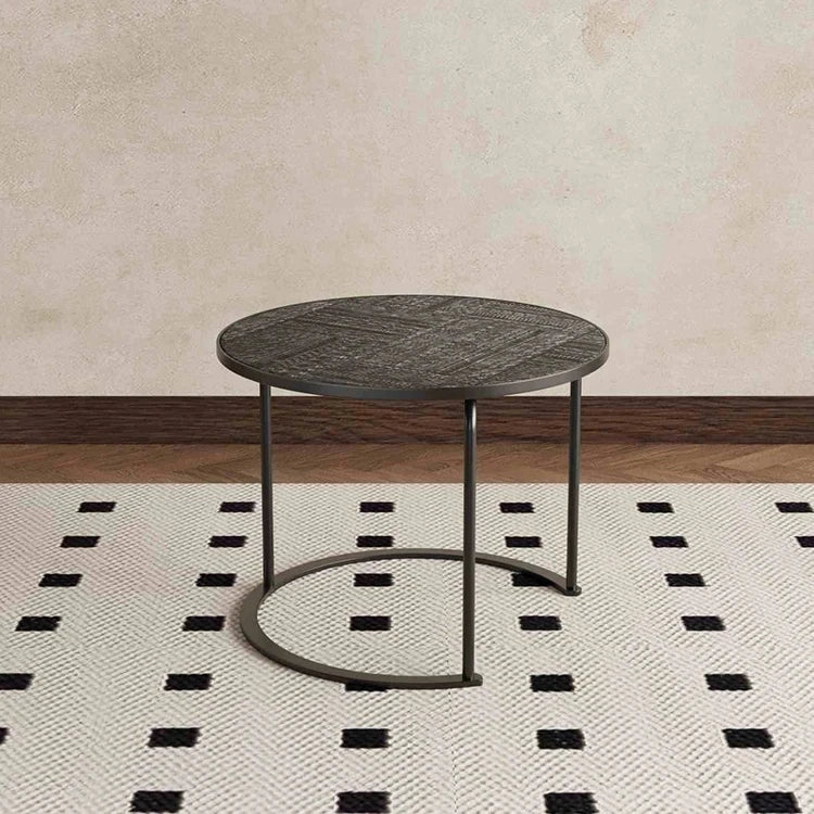 Stylish Acrylic Stainless Steel Coffee Table Set - Modern Nesting Tables for Living Room Decor hmsf-4668