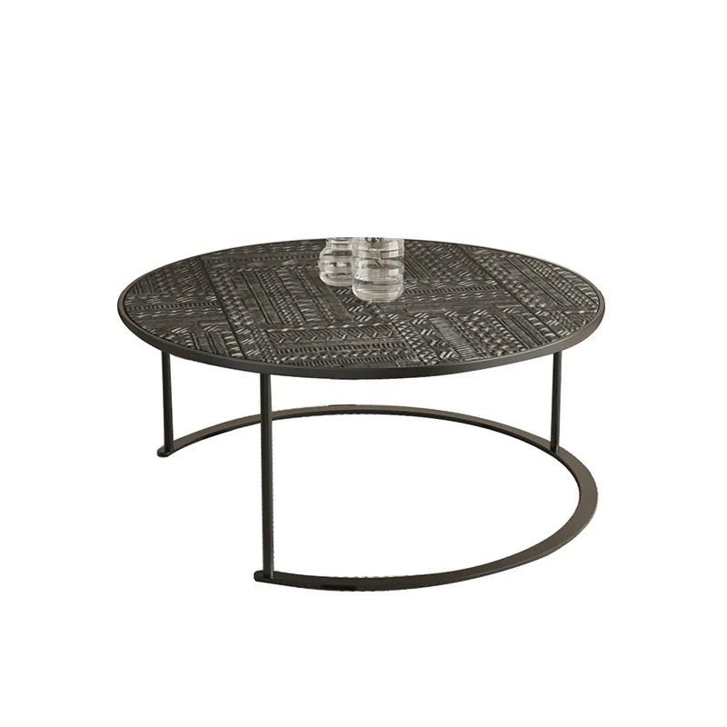 Stylish Acrylic Stainless Steel Coffee Table Set - Modern Nesting Tables for Living Room Decor hmsf-4668