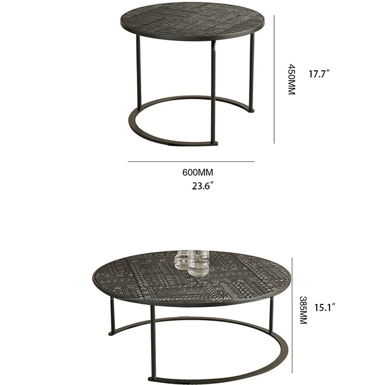 Stylish Acrylic Stainless Steel Coffee Table Set - Modern Nesting Tables for Living Room Decor hmsf-4668