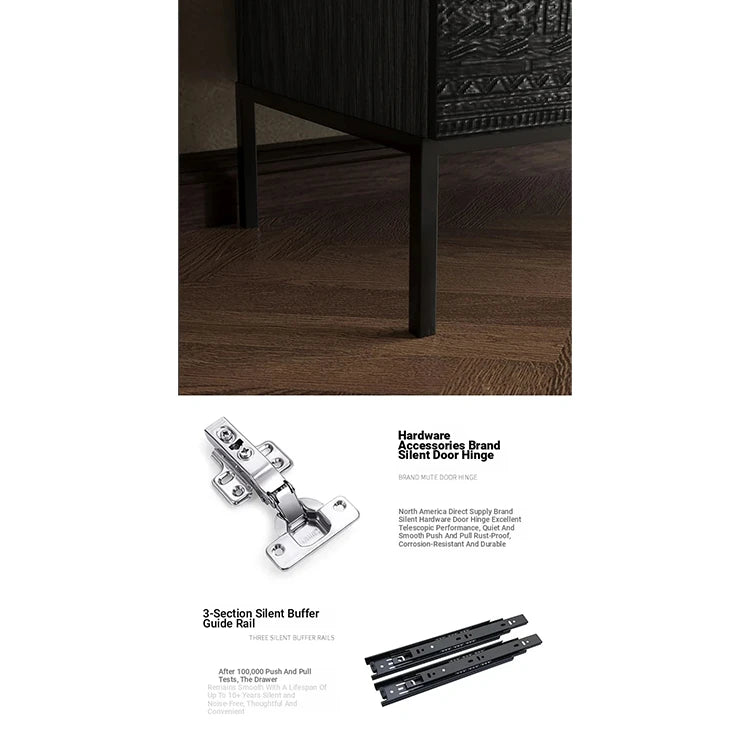 Stylish Ash Wood and Acrylic Cabinet with Unique Textured Design - Modern Storage Solution hmsf-4669