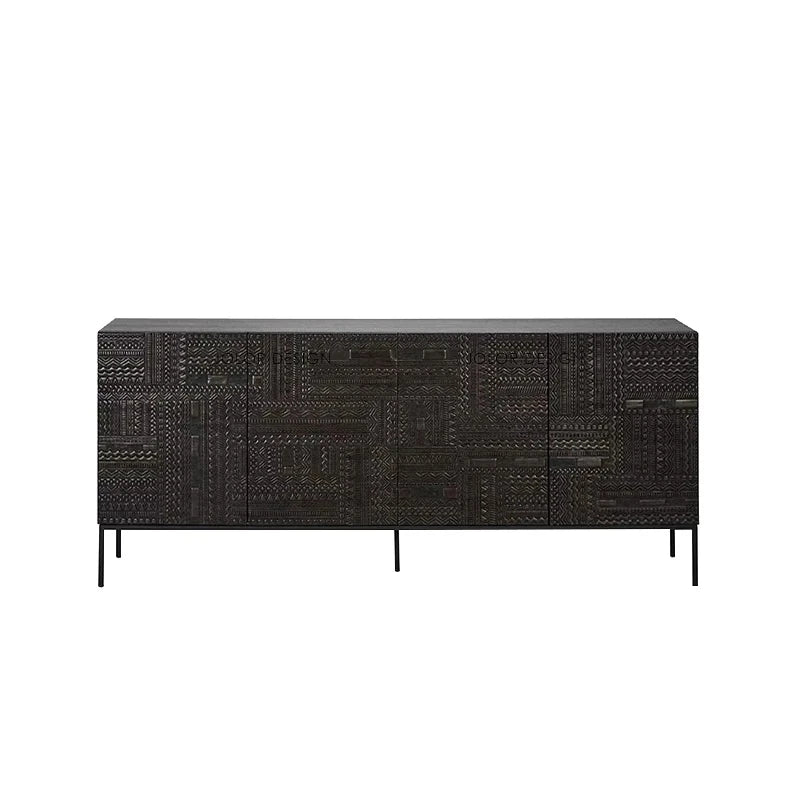 Stylish Solid Wood and Acrylic Cabinet with Unique Textured Design – Perfect for Modern Living Spaces hmsf-4670