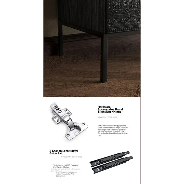 Stylish Solid Wood and Acrylic Cabinet with Unique Textured Design – Perfect for Modern Living Spaces hmsf-4670