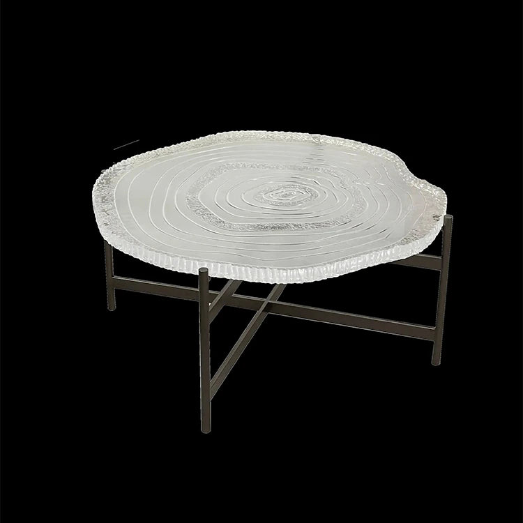 Stylish Acrylic Coffee Table Set with Unique Design - Modern Round Accent Tables for Living Room Decor hmsf-4672