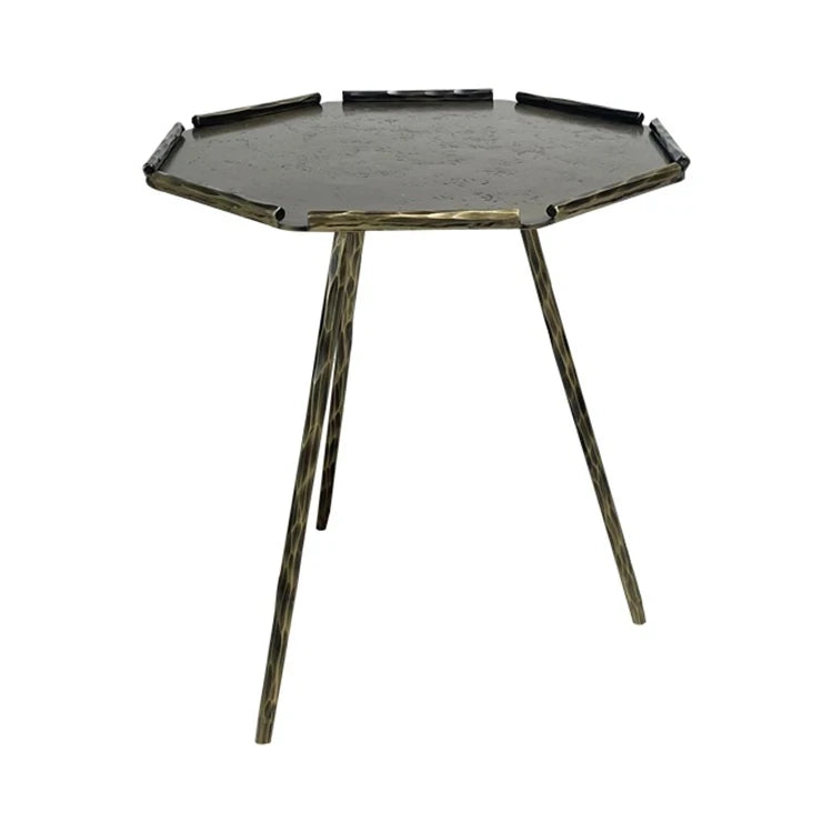 Stylish Octagonal Coffee Table Set - Modern Metal Accent Tables for Living Room Decor hmsf-4679